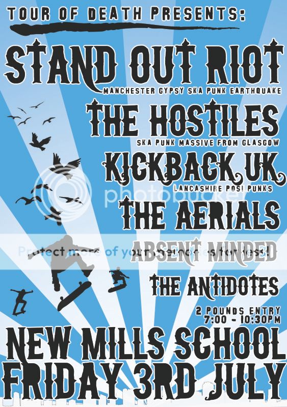 The Hostiles are gigging all over the bloody place! Schoolposterjuly