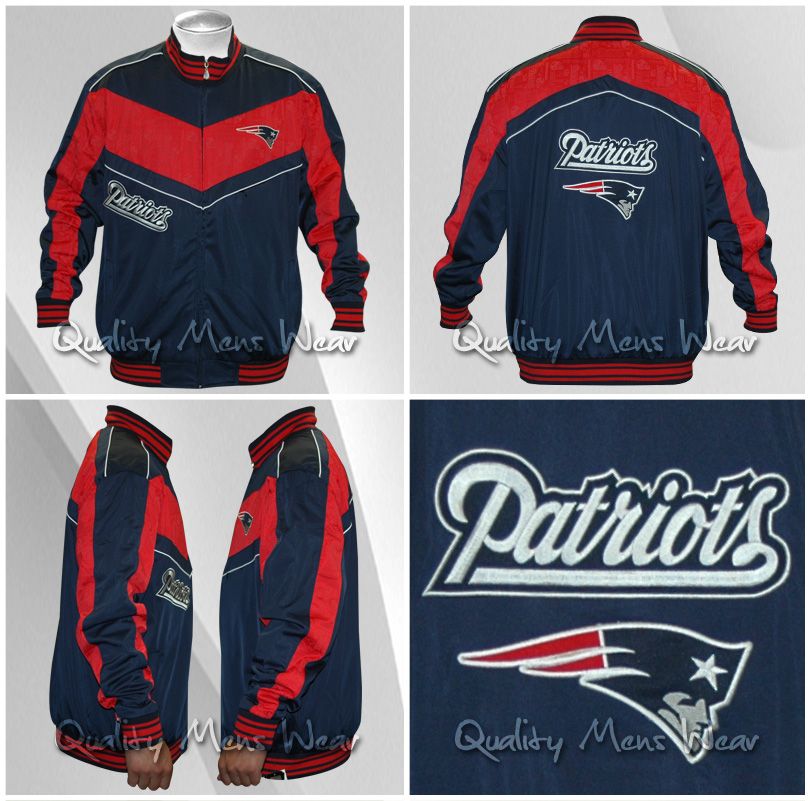   NEW ENGLAND PATRIOTS NFL WARM UP TRACK JACKET 2XL $90 100% AUTHENTIC