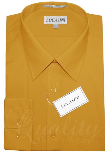 GOLD 22 36/37 OXFORD FRENCH PLACKET MENS DRESS SHIRT  