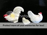 Japanese Bone China miniture chicken family set  