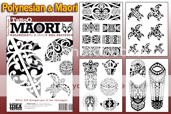 POLYNESIAN MAORI Tattoo Flash Design Book 64-Pages Cursive Writing Art ...