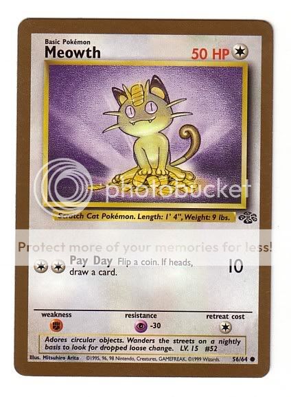 Best Of 90 Meowth Gold Border Card