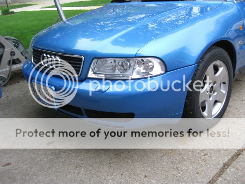 Pelican Blue Audi Quattro debadged and freshly painted bumpers 2011Audi003