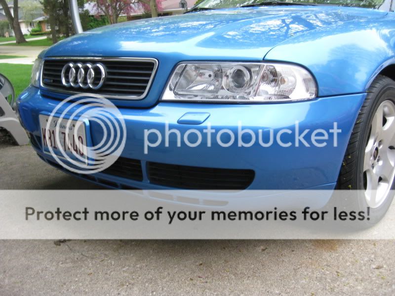 Pelican Blue Audi Quattro debadged and freshly painted bumpers 2011Audi004
