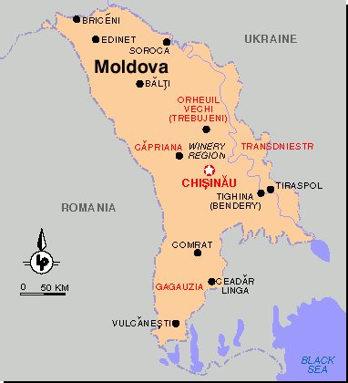 Moldova Mapa Político