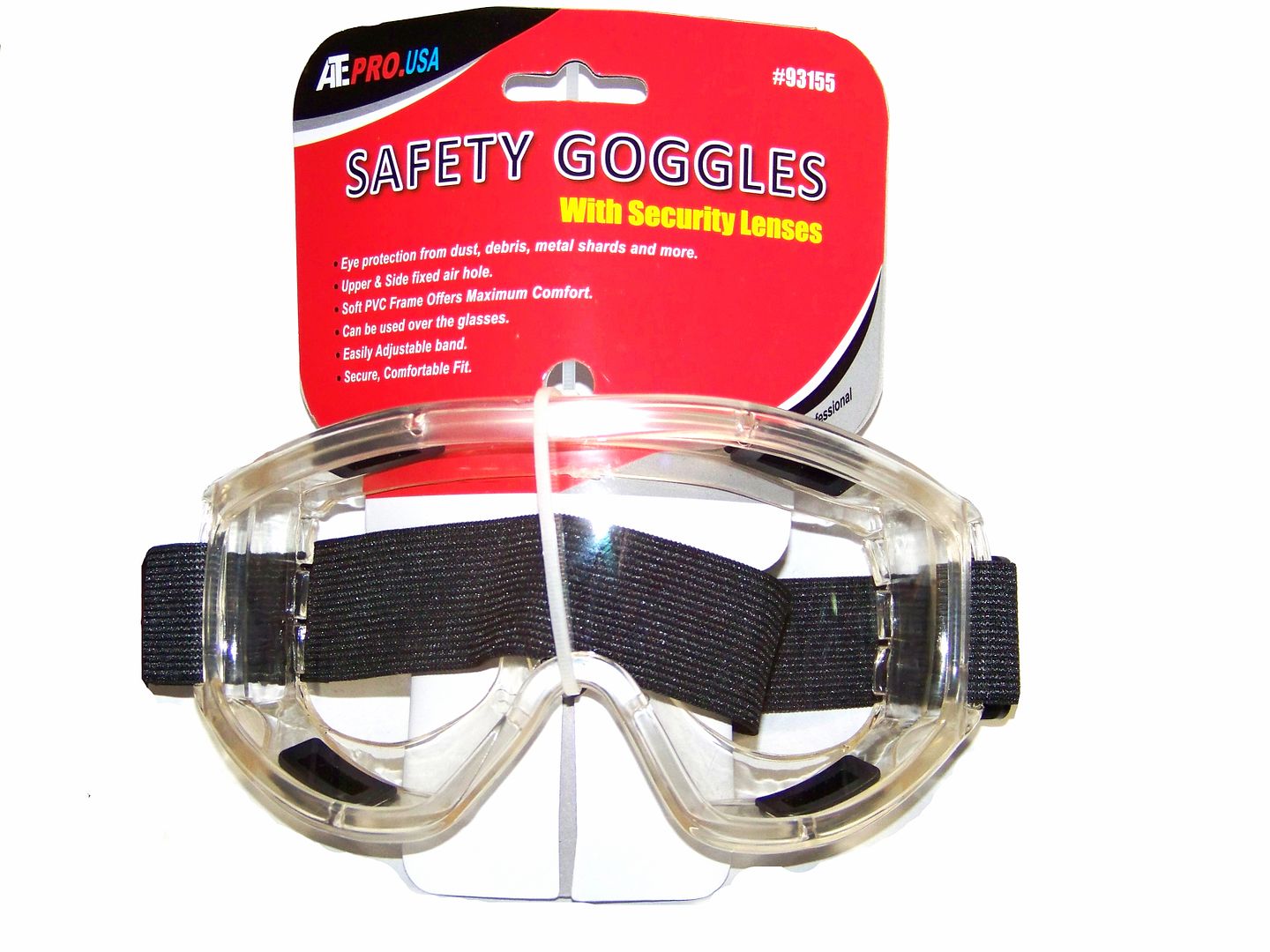 Safety Goggles With Security Lenses Eye Protection Adjustable Band