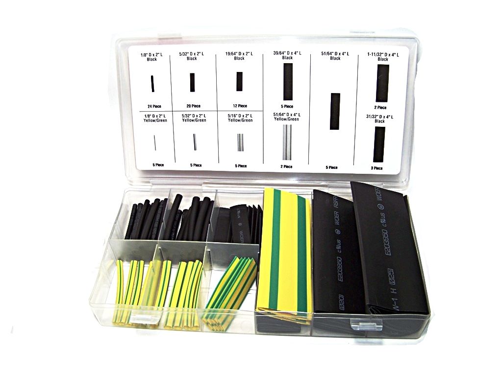 88 pc Heat Shrink Wire Wrap Assortment Set Tubing Electrical Connection Cable