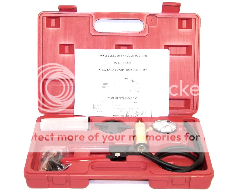 BRAKE BLEEDER & VACUUM PUMP TEST 2 IN 1 SET TOOLS  