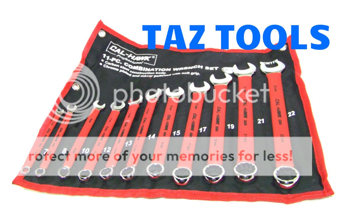 11 pc Soft Grip Combination Wrench Set Combo Wrenches MM Metric 7mm