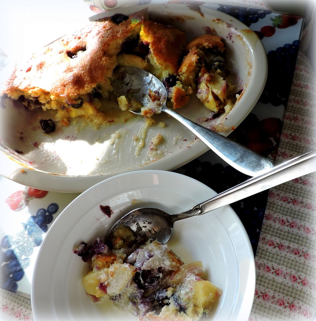 Apple & Blueberry Eve's Pudding