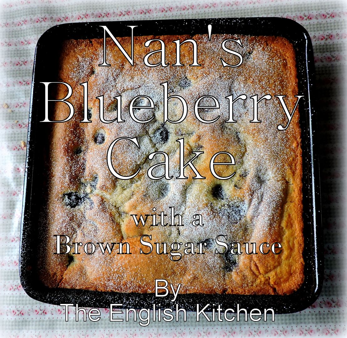 Blueberry Cake with a Brown Sugar Sauce