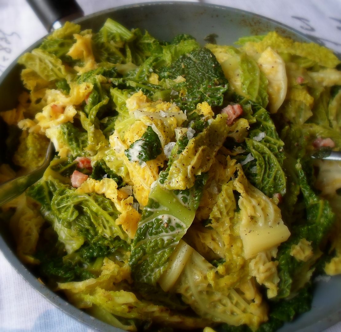 Cabbage with Pancetta and Cream