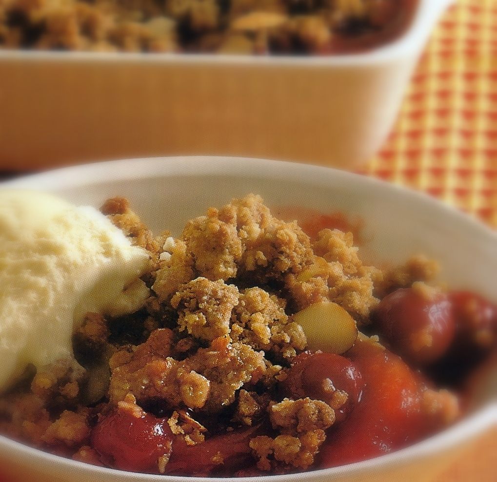 Cheater's Apple and Cherry Crumble