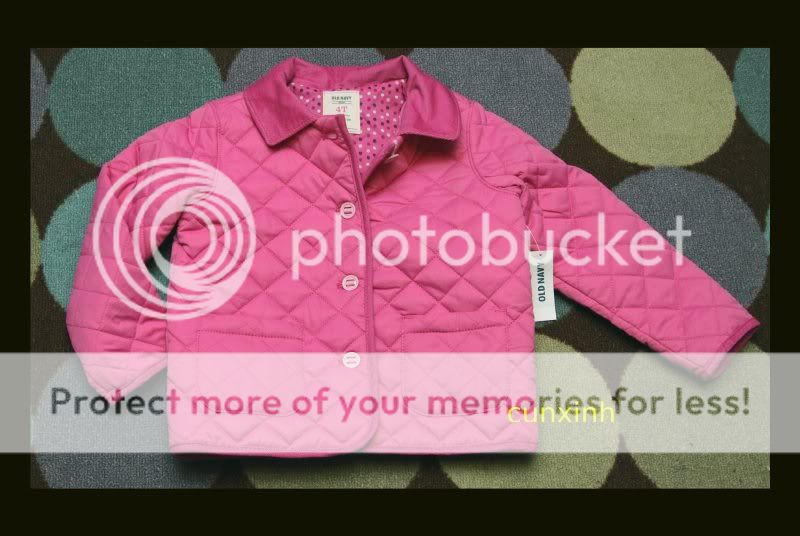 Old Navy Toddler Girl Quilted Coat Jacket 3T 4T PINK  