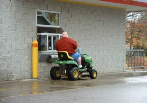 Fat guy at drive thru on L110 | My Tractor Forum