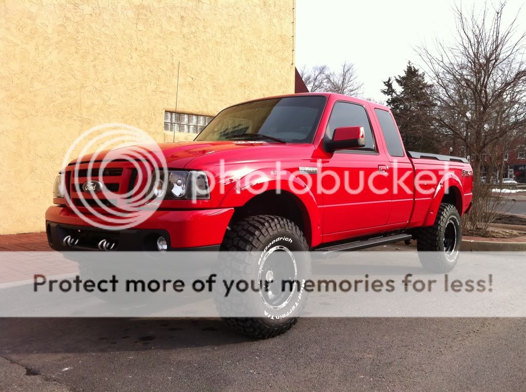 Red ford ranger with black rims #7