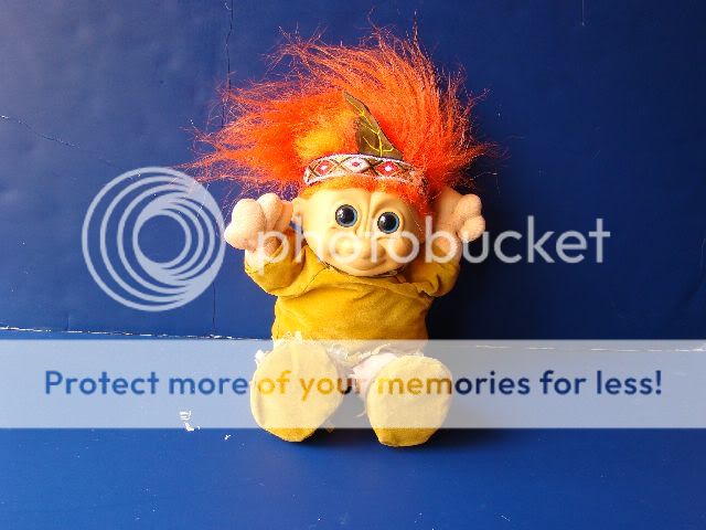 Troll Doll Fringe Outfit Moccasins Soft Body Russ Rare  