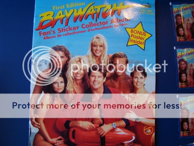   Ed Sticker Book Poster Pamela Anderson David Hasselhoff 1996  