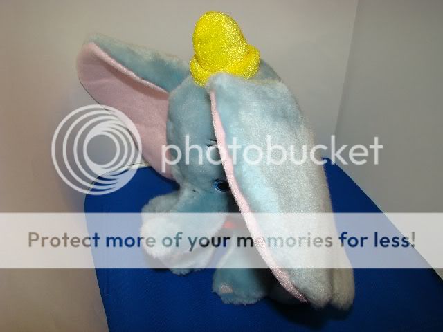 Blue & Pink Dumbo Stuffed Plush Elephant Toy Disney 11 Tall Big 