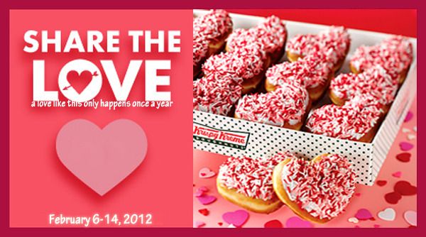 Krispy Kreme heart-shaped doughnuts