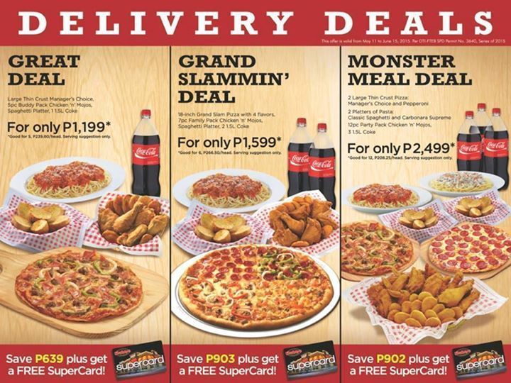 shakey's delivery deals
