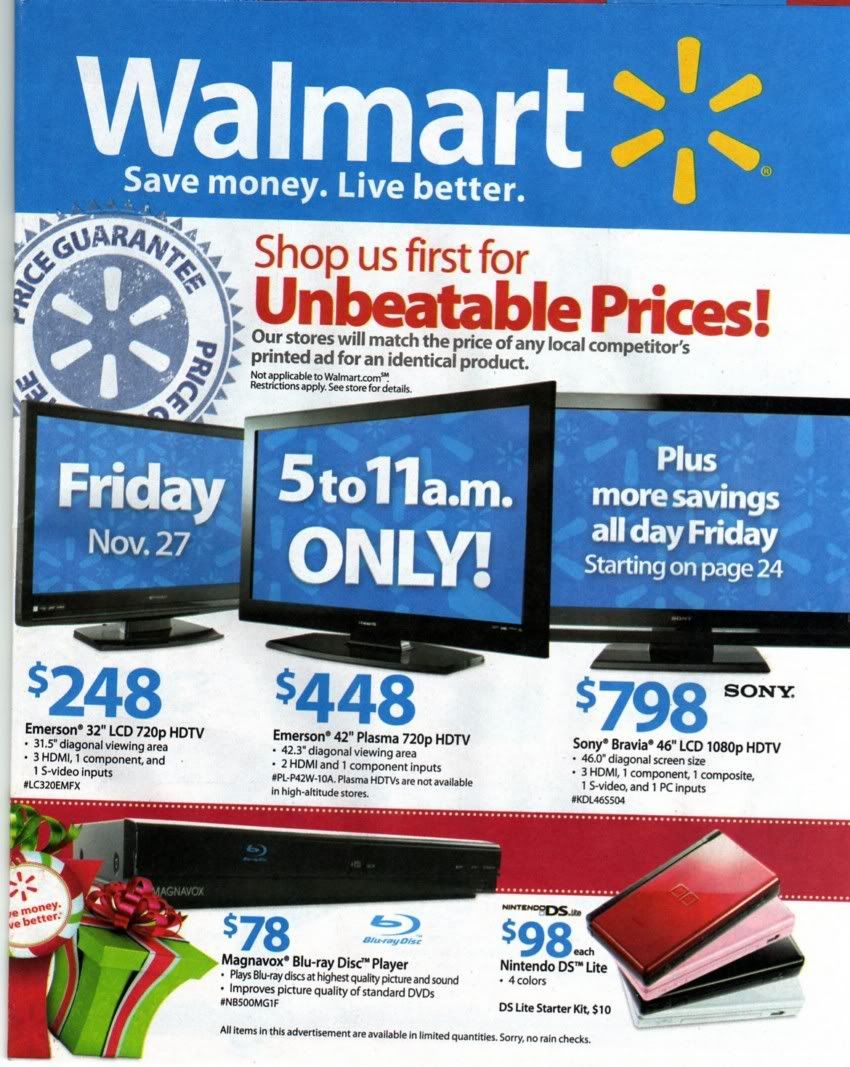 Walmart Black Friday 2009 Ad Scan