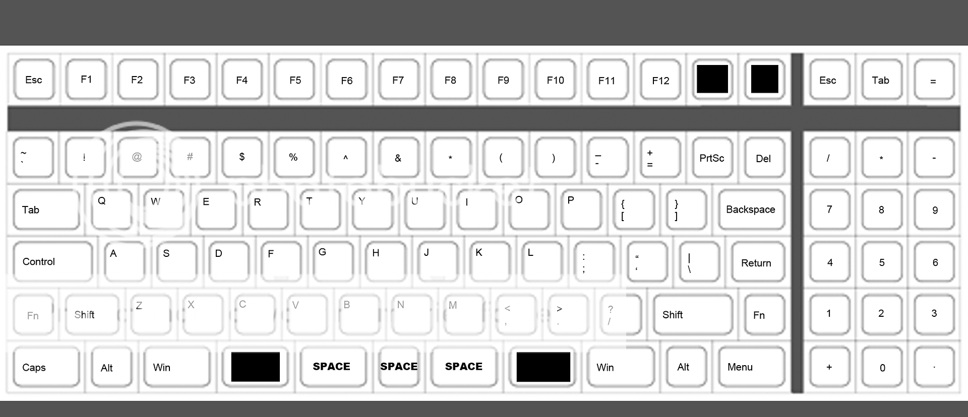 7bit Phantom Custom Keyboard Custom Layout