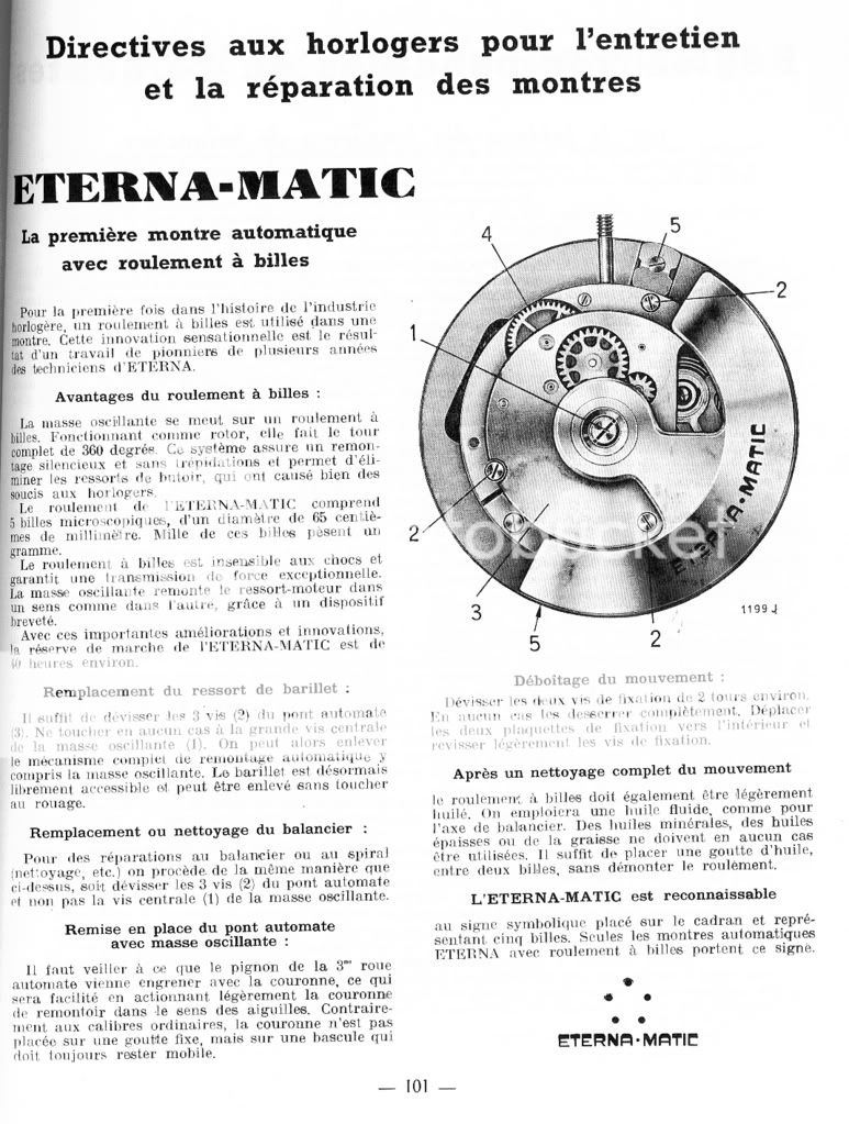 1950 : une révolution : l'Eternamatic Eternamatic