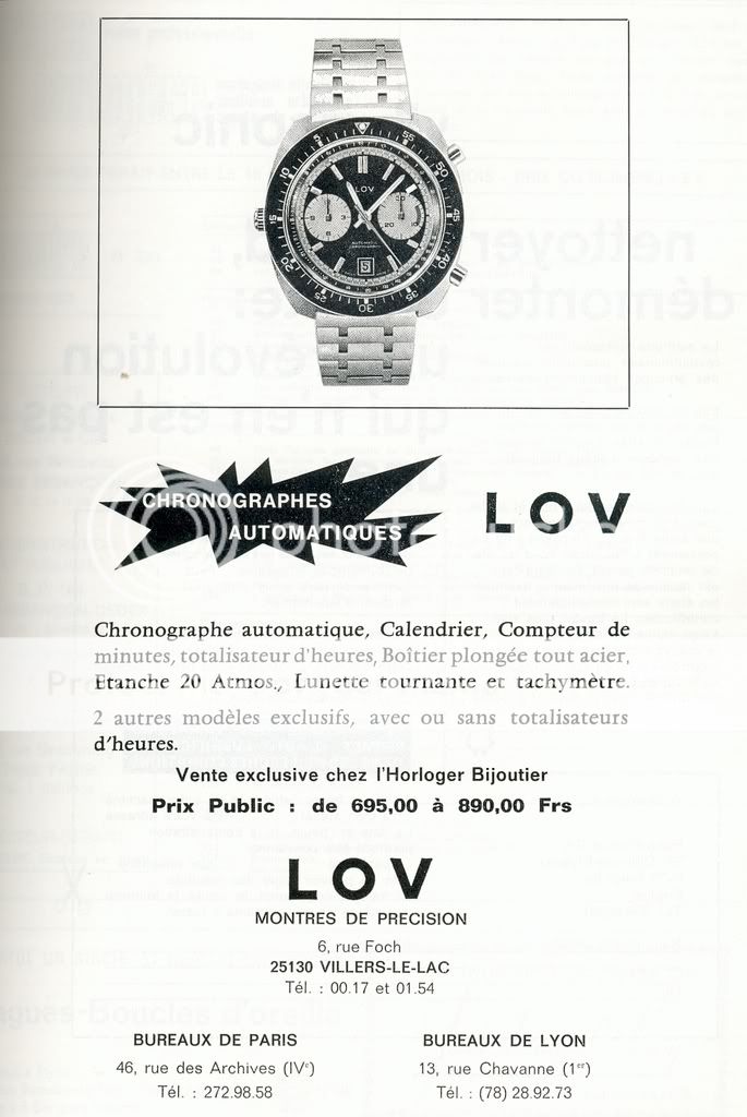 Un chrono "LOV" (dep 25) avec un buren calibre 12 Lovburen12