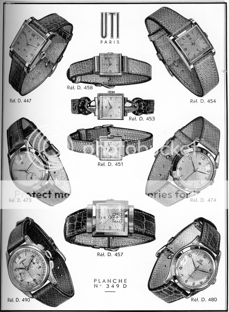 Publicité de 1951, chronographes et montres Lemania Uti1