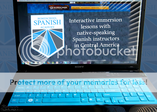 Homeschool Spanish Academy Logo on Laptop