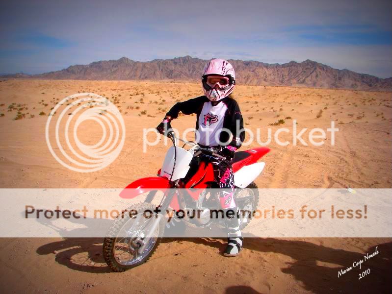 Munchkin on Dirt Bike