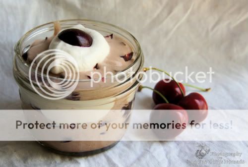 Chocolate Mousse with Cherries Parfait