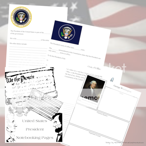 US Presidents Notebooking Pages