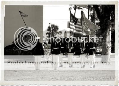 Color Guard with Memorial