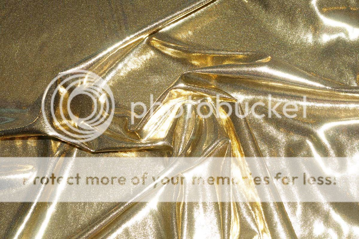 SPANDEX FOIL GOLD FABRIC DANCE GYMNASTICS COSTUME BY THE YARD