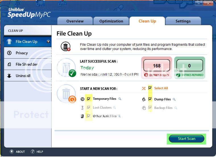 Giới thiệu & Hướng dẫn sử dụng phần mềm Uniblue PowerSuite (RegBooster, SpeedUpMyPC, SpyEraser) Cleanup