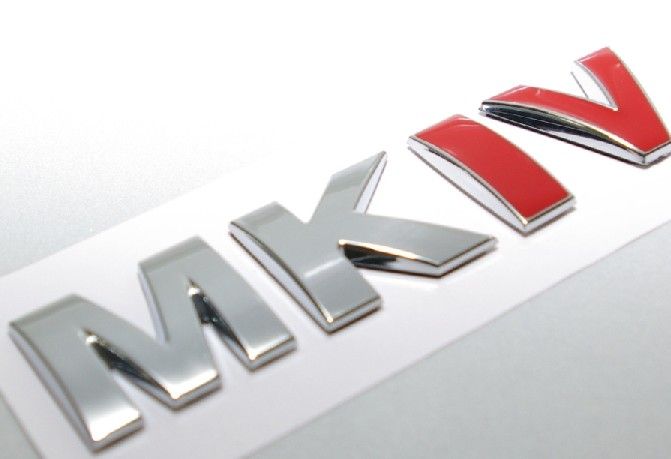 VW Golf Jetta Bora MK4 Rear Trunk Badge Emblem " MKIV " RARE Chrome Red 99 05