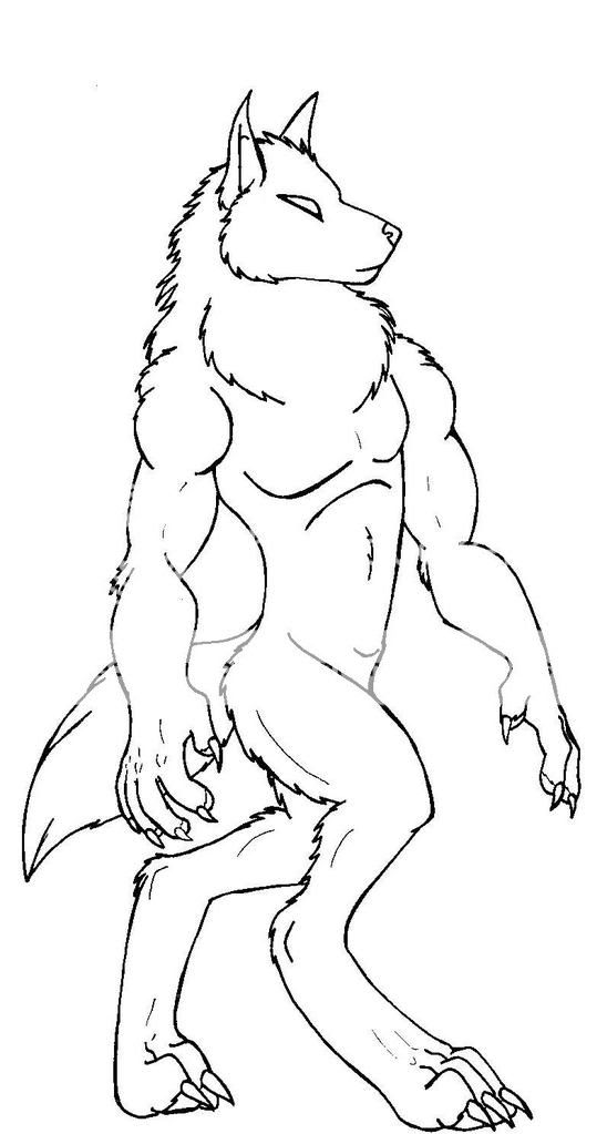 Free WereWolf Lineart Male by SabreWolfQueen on DeviantArt