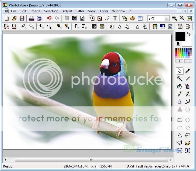 PhotoFiltre - A complete image retouching program