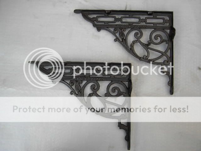 Large Cast Iron High Level Toilet Seat BRACKETS Shelf Victorian 