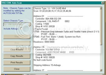 Vagcom Fault Codes Scanned My Friends 1 8t Fault Codes Found