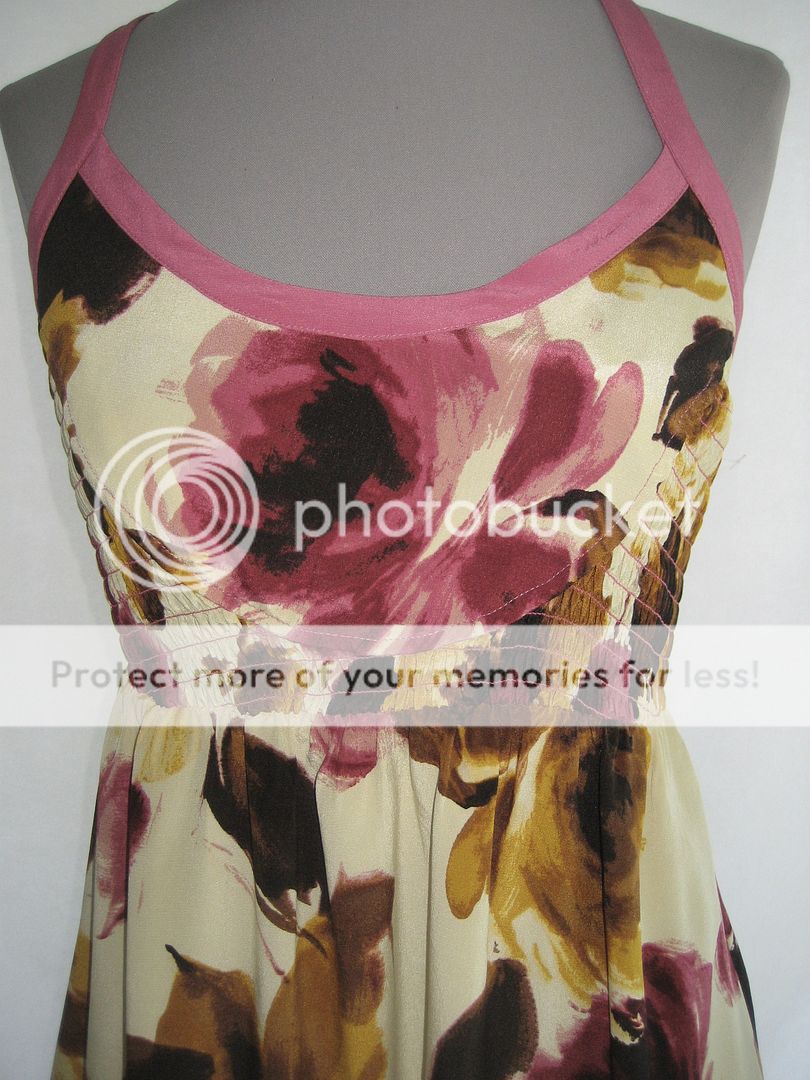 Moulinette Soeurs Anthropologie Vetements Silk Floral Racerback Dress 