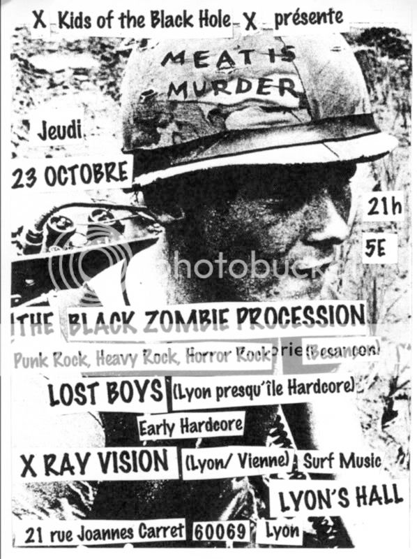23/10@lyonshall black zombie procession+lost boys+xray vison Flyer
