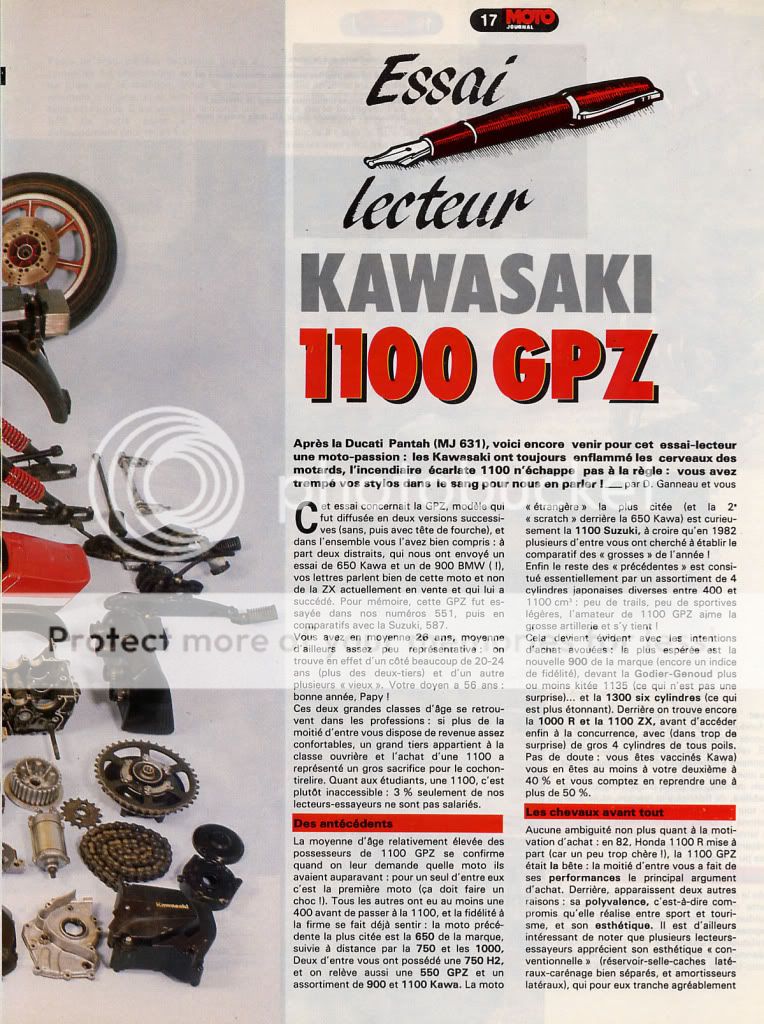 ESSAI LECTEUR KAWASAKI GPZ1100 B2   MJ 636 Motojournal636ESSAILECTEURKAWASA-2