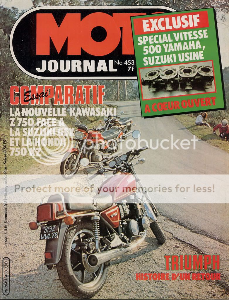 la Z 750 E dans la presse Motojournal453couverture