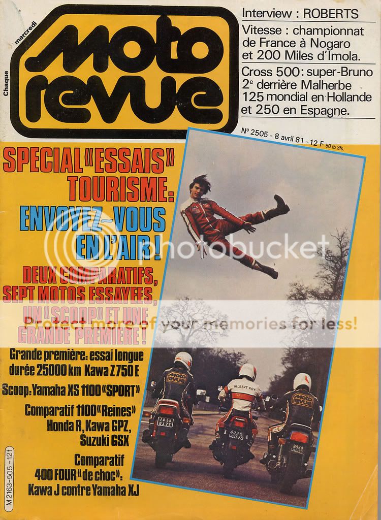 la Z 750 E dans la presse Motorevuen25058avril1981couverture