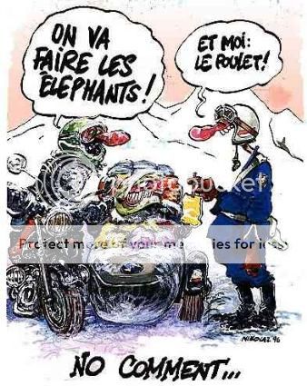 Gags et humour vive le 2 roues Elephants