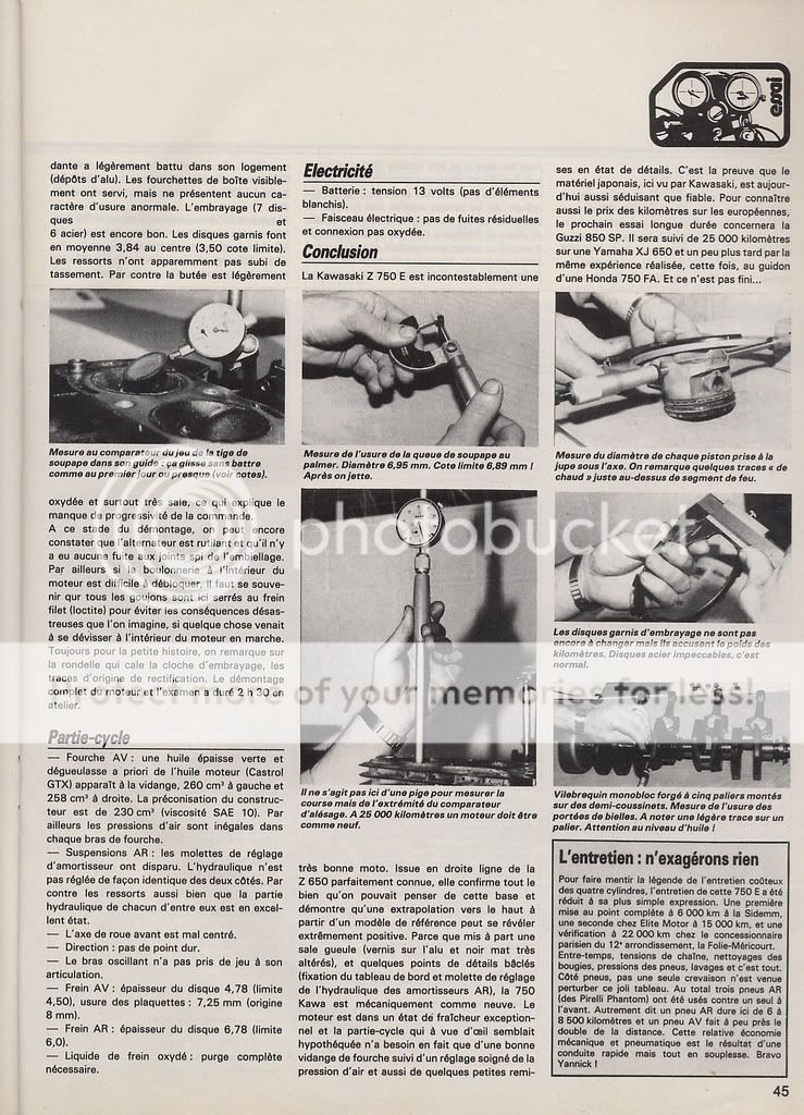 Essai 25000 kms avec le Z750E1   MR2505 Motorevuen25058avril1981page6