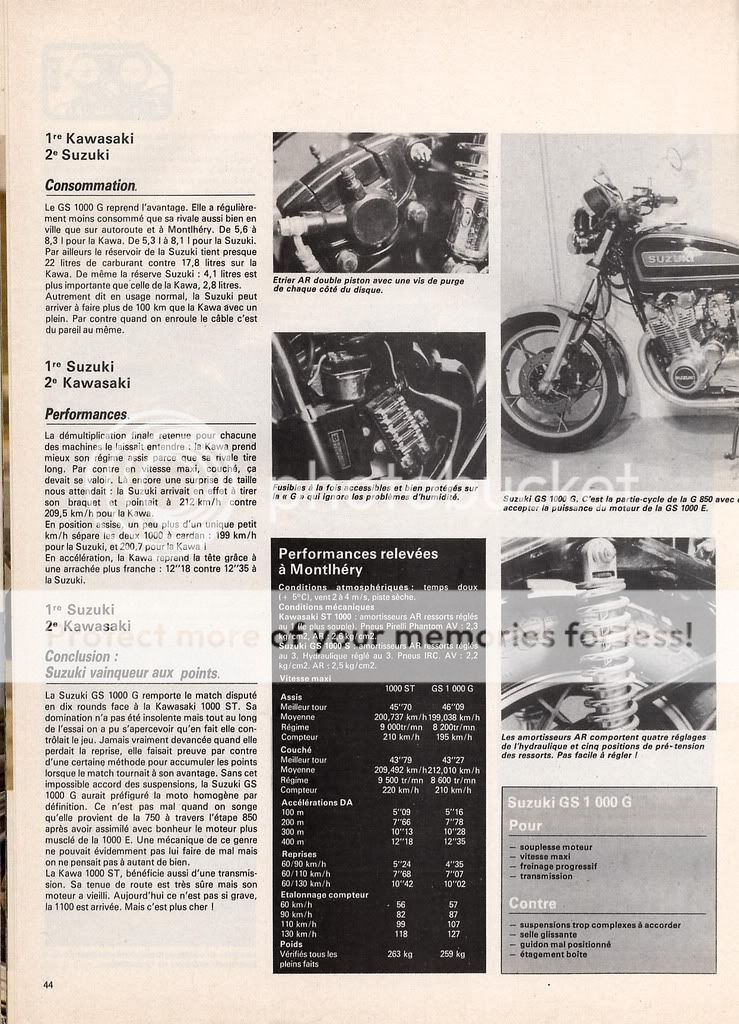 Comparatif Z1000ST vs GS1000G Motorevue2481oct1980page9